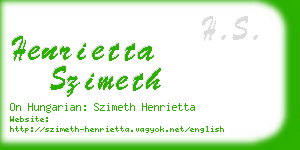 henrietta szimeth business card